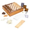 Toy Time 7-in-1 Classic Wooden Board Game Set With Storage Box : Target