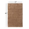 Knightsbridge Stylish And Comfortable All Season Traditional New Tile Design Cotton Bath Rug 24" X 40" Natural - 3 of 4
