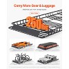 VEVOR Roof Rack Basket, 84 x 39 x 4.1 in, Universal Rooftop Cargo Carrier with 7.9 x 3.9 x 10.2 in Cargo Bag, Net, Ratchet Straps, Black - 3 of 4