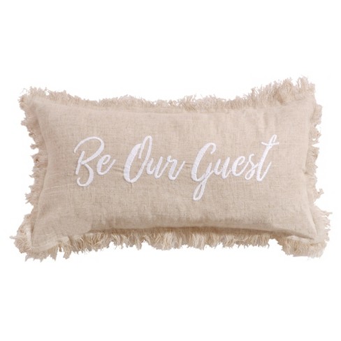 Be our shop guest throw pillow