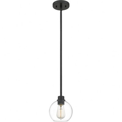 Matte Black Mini Globe Glass Pendant Light