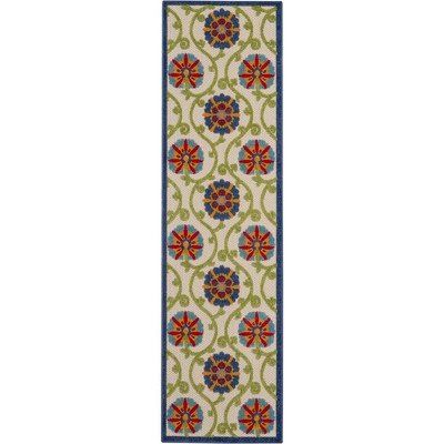 Nourison Aloha Contemporary Floral Outdoor Area Rug