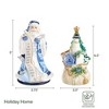 Fitz and Floyd Holiday Home Santa Salt & Pepper Set - Festive Earthenware Shakers, Decorative Christmas Dining & Kitchen Table Accent - 2 of 4