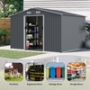 Syemin Deck Boxes,Backyard Haven,Modern Garden Shed,Organize Your Outdoor Space with Style,Gray,118.1"*95.6"*76.7" - 2 of 4