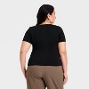 Women's Slim Fit Ribbed Seamless Scoop Neck T-Shirt - A New Day™ - 2 of 3