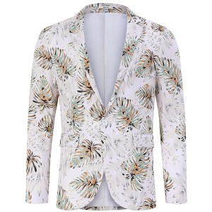 Clearlove Tuxedo Jackets One Button Slim Fit Formal Suits Blazer with Bow Tie Formal Blazer - 1 of 4