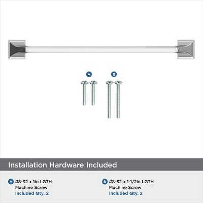 Polished Chrome 9.8 Inch Cabinet Bar Pull with Mounting Hardware