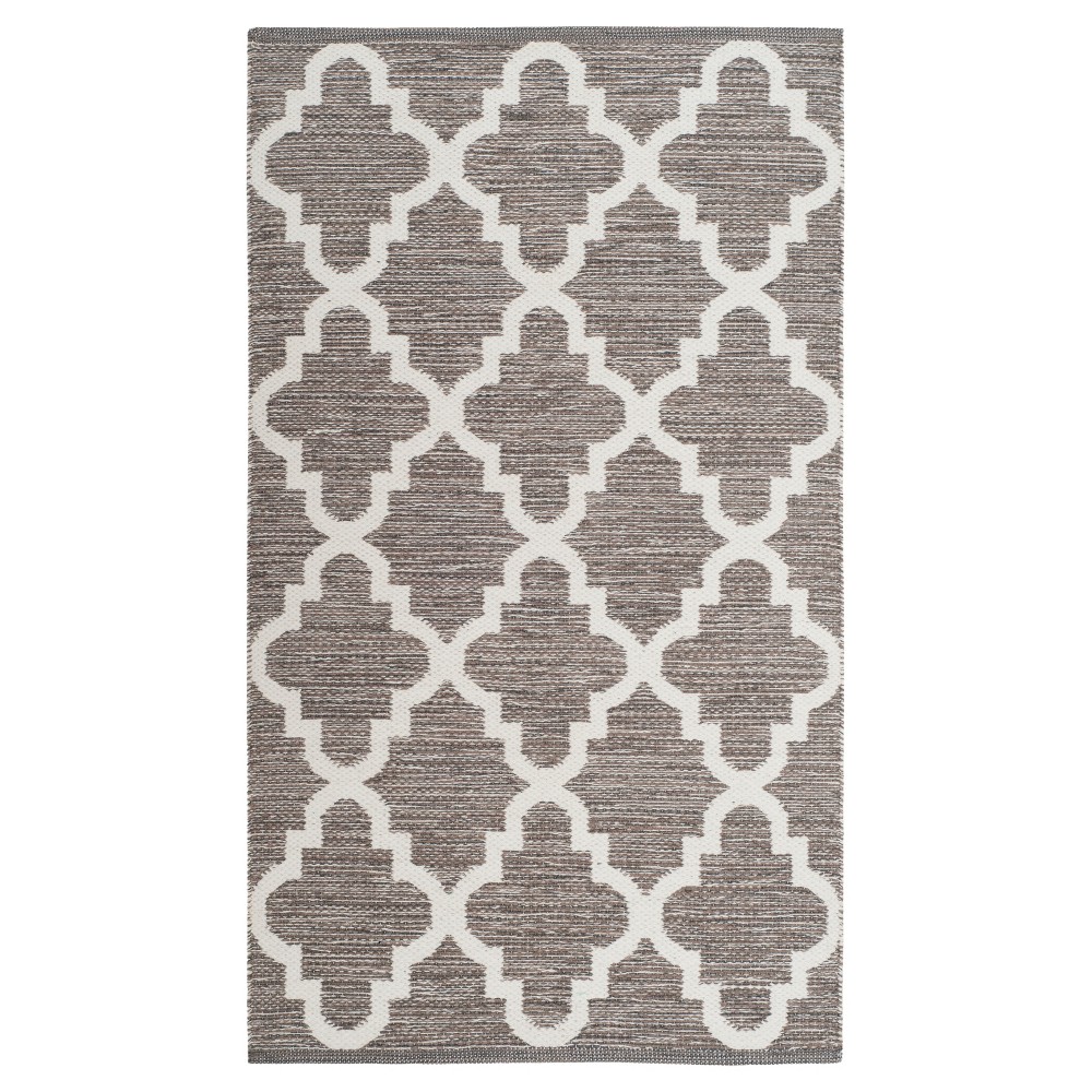 3'x5' Quatrefoil Design Woven Accent Rug Beige/Ivory - Safavieh