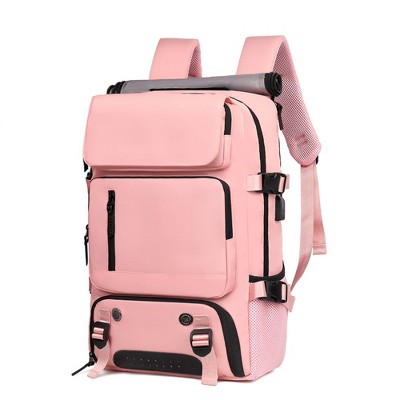 Luupatchy 18.1" Anti-Theft Travel Backpack with Separate Shoe Compartment & Convertible Duffel Design,Travel Bag for Business, Hiking, Camping