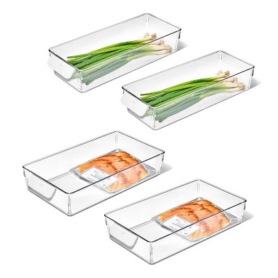 Image of OXO 4pc Plastic Refrigerator Storage Bin Starter Set White