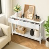 KTMBDW Fluted Console Table with 3 Drawers, Modern 51" Entryway Table with Storage Shelf, Narrow Couch Sofa Table for Living Room, Hallway, White - 4 of 4