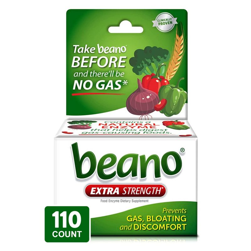 Beano Ultra 800 Gas Relief Prevention and Digestive Enzyme Supplement - 110ct, 1 of 8