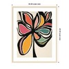 Kate and Laurel Framed Art Midnight Floral 2 by Alicia Bock, 34x42, Woodgrain Stripe Blonde - 2 of 4