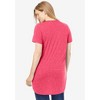 Woman Within Plus Size Marled V-Neck Tunic - 3 of 4