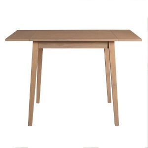 Vynxaria Folding Tables - 29"-45" Extendable Dining Table for 4, Space-Saving Kitchen Table, Natural - 1 of 4