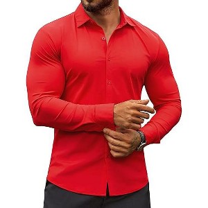 COOFANDY Muscle Fit Dress Shirts Button Down Shirts - 1 of 4