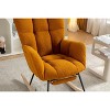 CAVINAS Comfy Rocking Chair, Modern Accent Chair Teddy Fabric Sofa Chair for Bedroom, Living Room - 3 of 4