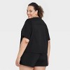 Women's Supima Cotton Cropped Short Sleeve Top - All in Motion™ - image 2 of 2