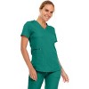 MediChic Women's V-Neck Scrub Set Straight Leg Six Pocket Cargo Scrub Pants with 4-Way Stretch Scrubs Sets - 4 of 4