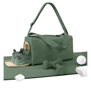 Generic Gym Bag for Women with Shoes Compartment, Stylish Duffle Travel Bag for Plane - 1 of 4