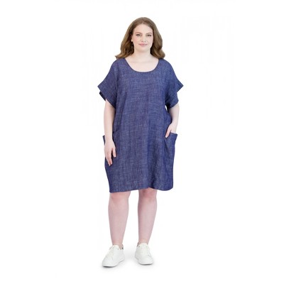 sandra darren denim dress