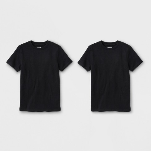 Boys' 2pk Short Sleeve T-Shirt - Cat & Jack™ Black XS : Target