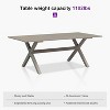 PURPLE LEAF Patio Dining Set All-Weather Wicker Aluminium Outdoor Table and Chairs Set for Backyard Decor Kitchen Modern Furniture Set - 3 of 4