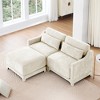 73.2" Chenille Modular L-Shaped Ergonomic Sectional Sofa with Lumbar Pillows and Movable Ottoman for Small Living Room - 2 of 4