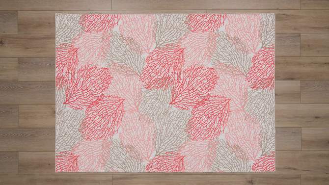 Washable Haylee Rug Ivory/Coral - Linon, 2 of 8, play video