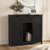 ChicFurnit Utility Storage Cabinets Multi Use Storage Cabinet Floor Cabinet Accent Cabinet for Home Spaces, Black, 40.7"*14.19"*8.3" - 4 of 4