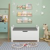 KTMBDW Kids Toy Box Chest, White Storage Ottoman Footrest Stool for Boys Girls, Storage Cabinet with Flip-Top Lid/Safety Hinge for Nursery, Playroom - 4 of 4