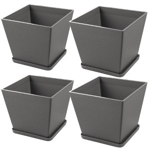 Kozyard Planter Indoor Outdoor Plant Pots with Tray Collecting Water for Tall Plants, Flowers - 1 of 4