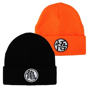 Dragon Ball Z 2-Pack Orange and Black Cuff Beanie Combo - 1 of 4