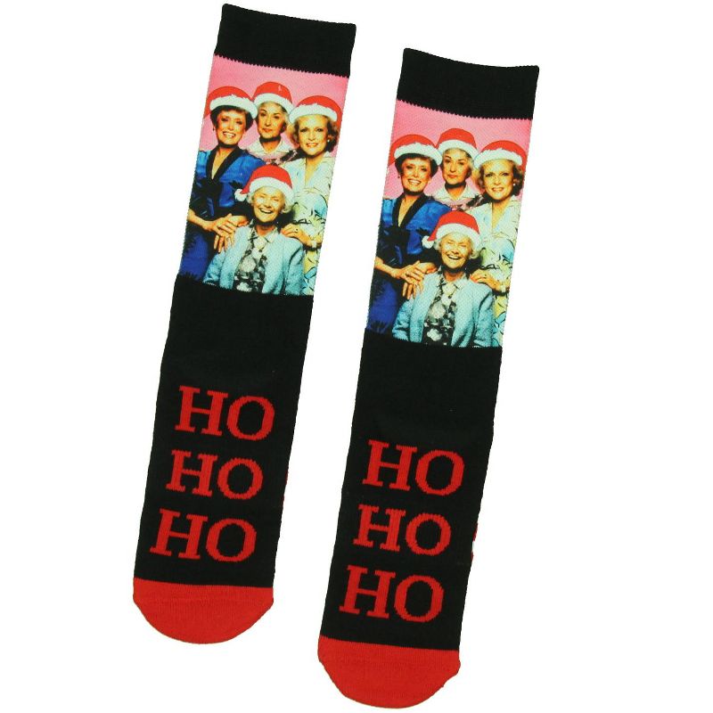 The Golden Girls Socks Christmas Holiday Sublimated Crew Socks 1 Pair Multicoloured, 1 of 4