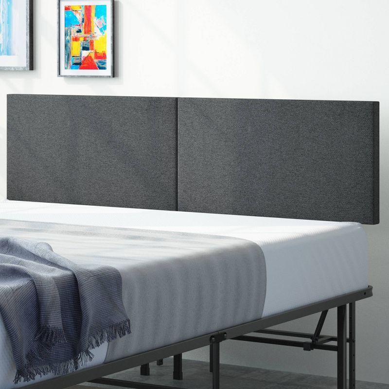SmartBase with Upholstered Headboard Bed Black - Zinus, 3 of 9
