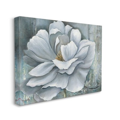 Stupell Industries Blue Flower Bloom Painting