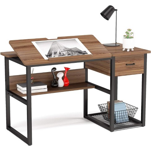 Tribesigns Drawing Computer Desk, Drafting Table With Tiltable Tabletop ...