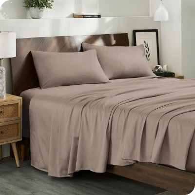 400 Thread Count Organic Cotton Sateen Bed Sheet Set by Bare Home