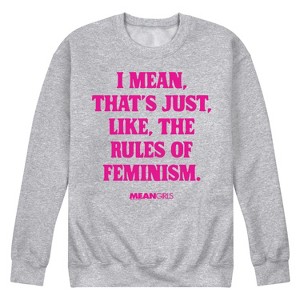 Men's - Mean Girls - Rules Of Feminism Graphic Fleece Sweatshirt - 1 of 4