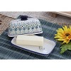 Blue Rose Polish Pottery M074 Manufaktura Butter DIsh - 3 of 3