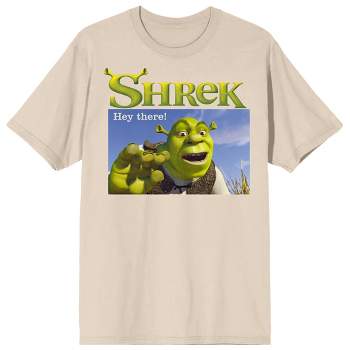 Shrek "Hey There" Unisex Natural Short Sleeve Crew Neck Tee