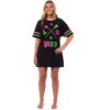 Wicked Pajamas Women's Elphaba and Glinda Charm Varsity Nightgown Loungewear Black - 2 of 4