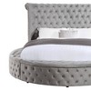 Gaiva 87" King Bed Gray Velvet - Acme Furniture - 2 of 4