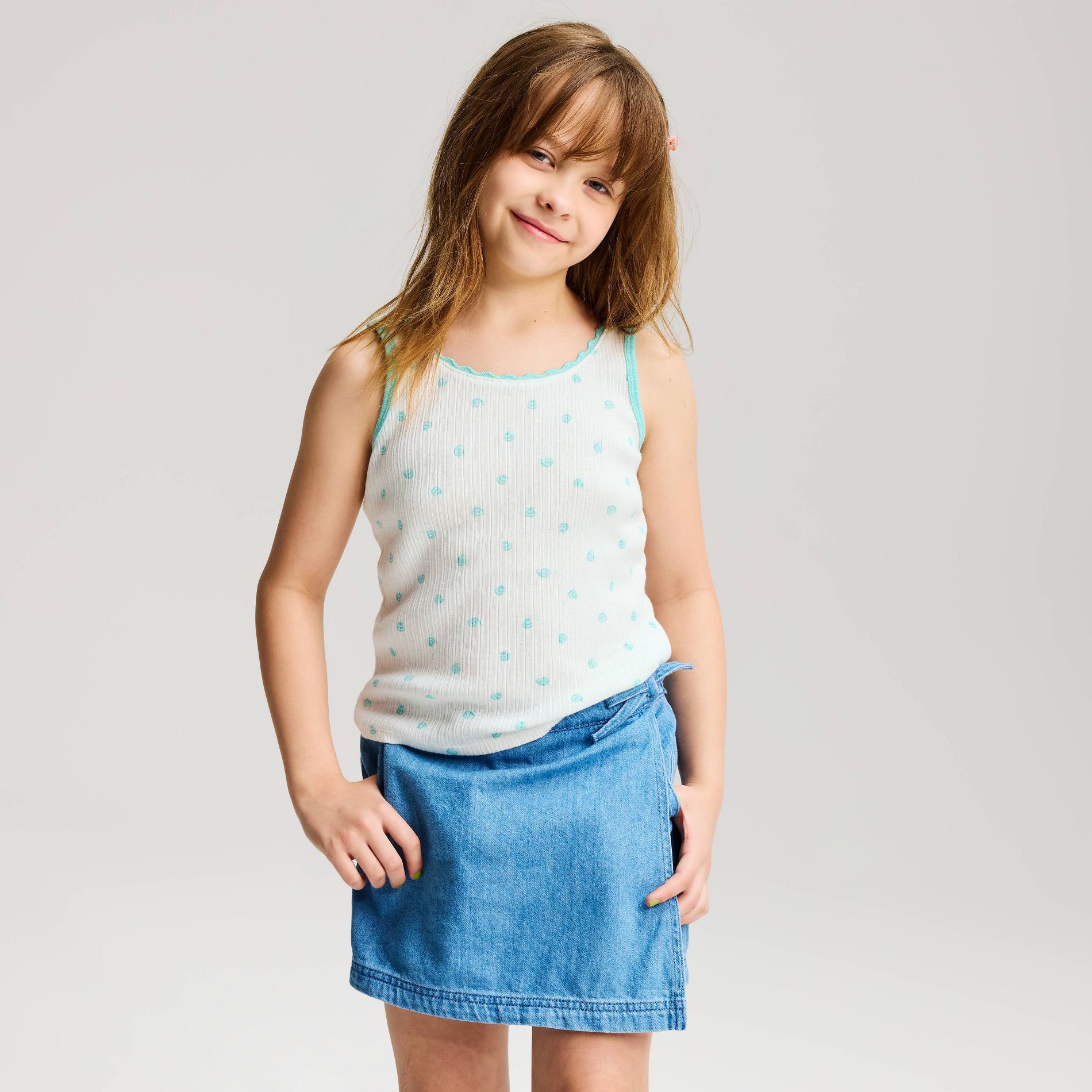 Girls' Ribbed Pointelle Tank Top - Cat & Jack™