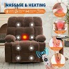 Oversized Massage Recliner Chair with Heat, Manual Swivel Rocker with Lumbar Support, Side Pockets & Cup Holders for Big and Tall - 4 of 4