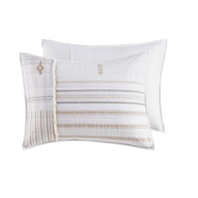 Salar King-Size Natural Cotton Quilt Set with Elegant Trims