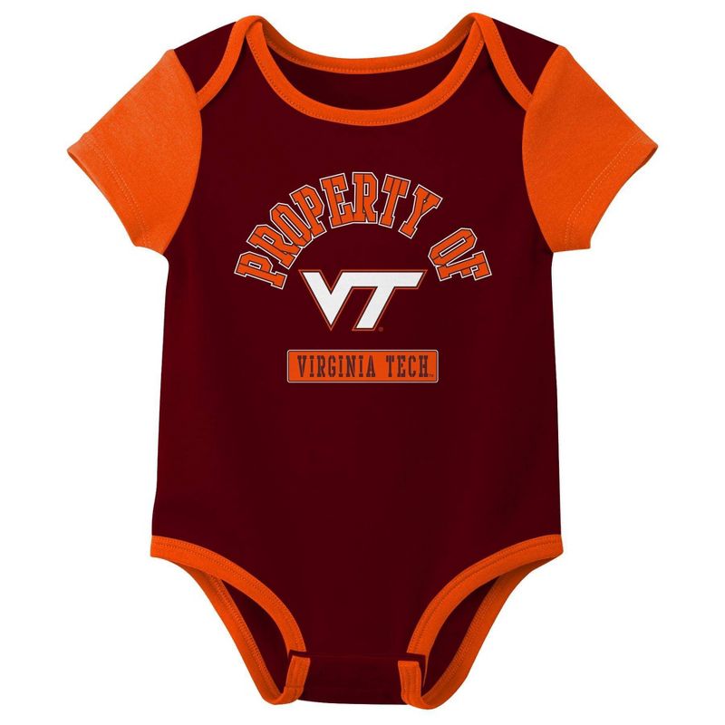 NCAA Virginia Tech Hokies Infant 3pk Bodysuit, 4 of 5