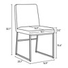 Dyonery Dining Chairs Set of 2,Mid-Century Modern Upholstered Linen Fabric Chairs with Backrest and Metal Legs,Adjustable Feet for Kitchen Dining Room - 2 of 4