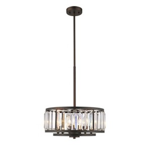 Chloe Lighting Ellie Contemporary 6 Light Rubbed Bronze Ceiling Pendant 16" Wide - 1 of 4