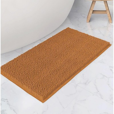 Home Mart Goods Pumpkin Orange Soft Cozy Plush Chenille Bath Mat Bathroom Rug - 36"x24"